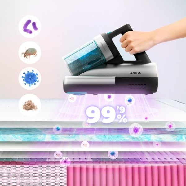 Aspirator UV de pat antiacarieni Cecotec Conga Rockstar 4000, 400W, 13000Pa, aer cald, depozit dublu (A01_EU01_100071)