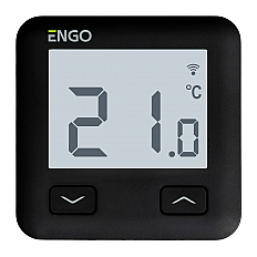 Termostat de camera ENGO E10, wifi și bluetooth, negru, incastrabil, 230V (ENGE10B230WIFI)
