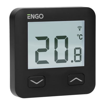 Termostat de camera ENGO E10, wifi și bluetooth, negru, incastrabil, 230V (ENGE10B230WIFI)