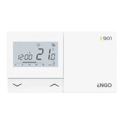 Termostat progrmabil, aparent, cu fir ENGO E901 (ENGE901)