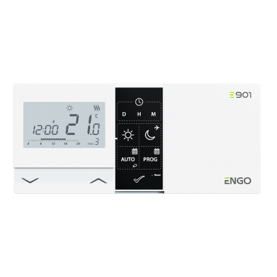 Termostat progrmabil, aparent, cu fir ENGO E901 (ENGE901)