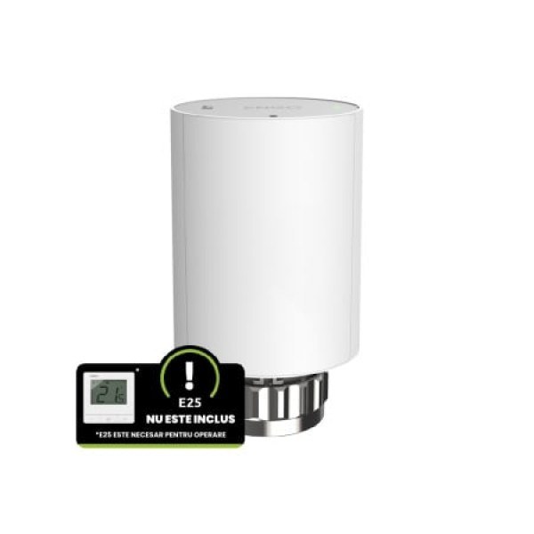 Cap termostatic radiator inteligent ENGO ETRV-M30 + RA, fără fir, alimentat cu baterii (ENGETRVM30)