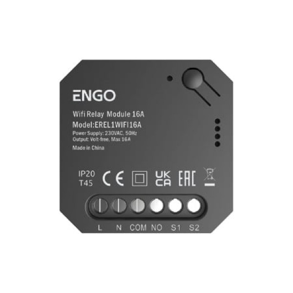 Releu inteligent Engo EREL 16A Wi-Fi - Tuya - 230v (ENGEREL16WIFI)