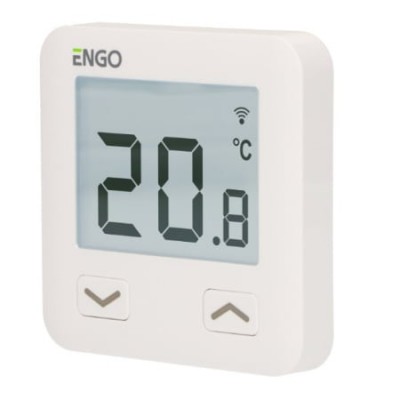 Termostat de ambient ENGO E10, wifi și bluetooth, alb, incastrabil, 230V (ENGE10W230WIFI)