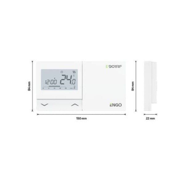 Termostat de ambient ENGO E901RF programabil, fara fir (ENGE901RF)