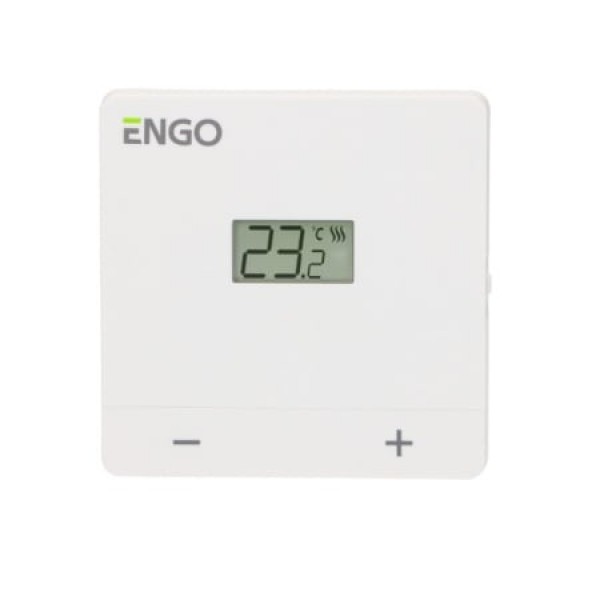 Termostat de camera ENGO EASY cu fir, alb, baterie (ENGEASYBATW)