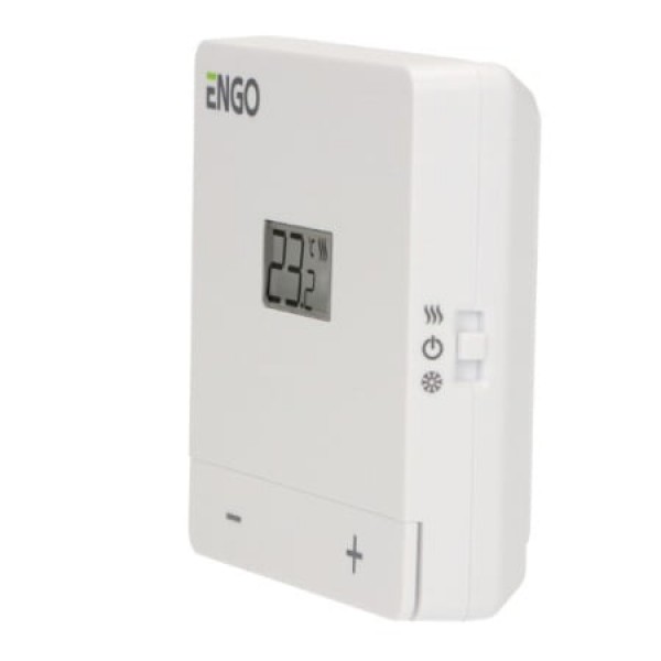 Termostat de camera ENGO EASY cu fir, alb, baterie (ENGEASYBATW)