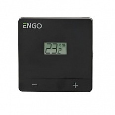 Termostat de camera ENGO EASY cu fir, negru, 230V (ENGEASY-230B)