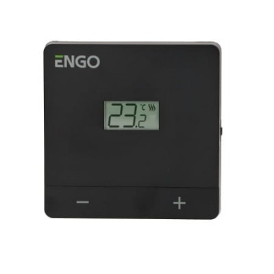 Termostat de camera ENGO EASY cu fir, negru, 230V (ENGEASY-230B)