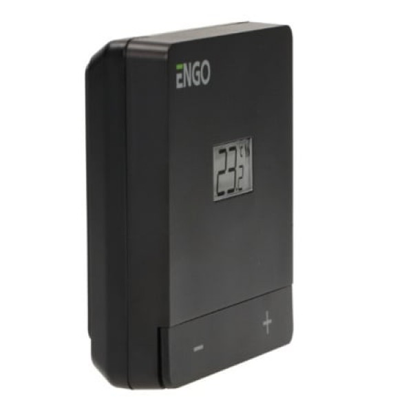 Termostat de camera ENGO EASY cu fir, negru, 230V (ENGEASY-230B)