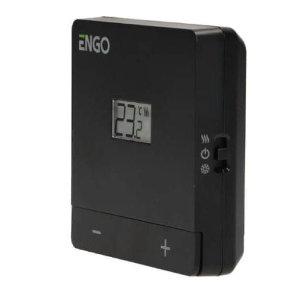 Termostat de camera ENGO EASY cu fir, negru, 230V (ENGEASY-230B)