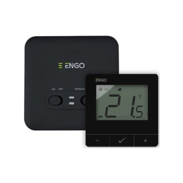 Termostat de cameră smart ENGO E20i WiFi, Tuya - negru (ENGE20I-B)