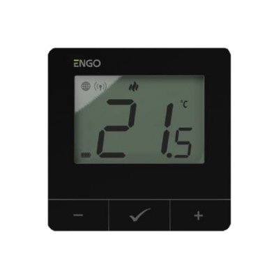 Termostat de cameră smart ENGO E20i WiFi, Tuya - negru (ENGE20I-B)