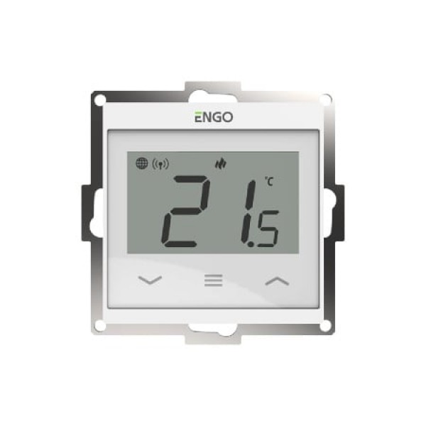 Termostat de cameră smart ENGO E55 WiFi, Tuya, încastrabil, 230v - alb (ENGE55-W)
