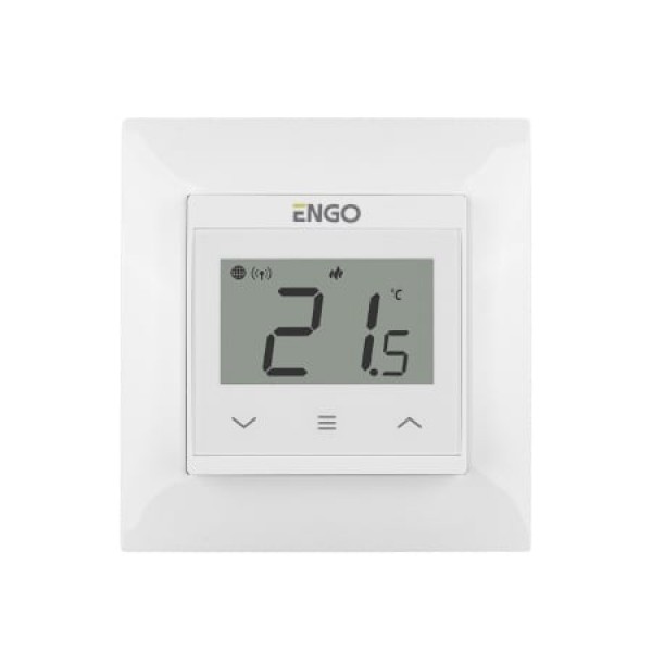Termostat de cameră smart ENGO E55 WiFi, Tuya, încastrabil, 230v - alb (ENGE55-W)