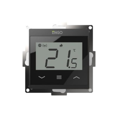 Termostat de cameră smart ENGO E55 WiFi, Tuya, încastrabil, 230v - negru (ENGE55-B)