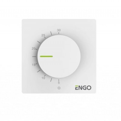 Termostat simplu ENGO SIMPLE, alb, cu fir, 230v (ENGESIMPLE230W