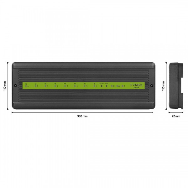 Unitate centrala ENGO ECB62 pentru incalzire prin pardoseala cu 6 zone ZigBee wireless + 2 zone cu fir, 230V (ENGECB62ZB)
