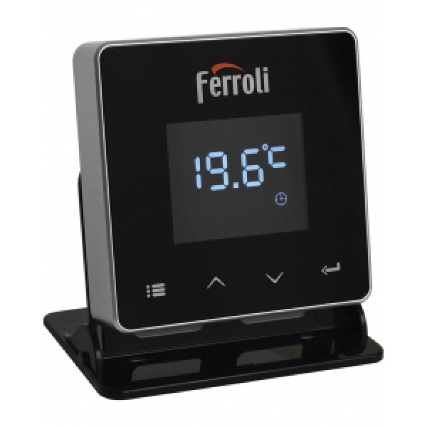Cronotermostat de ambient cu radio frecventa Ferroli Connect WI-FI, control prin internet, programabil (013010XA)