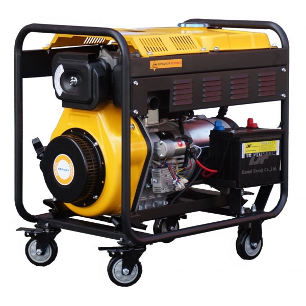 Generator open-frame Stager YDE6500E3, 5.5kW, trifazat, diesel, pornire la cheie (1158006500E3)