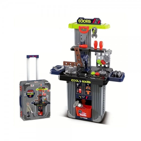 Banc de lucru jucarie Rovo 102A, cu unelte si accesorii, 42 piese (102A) Banc de lucru jucarie Rovo 102A, cu unelte si accesorii, 42 piese (102A)