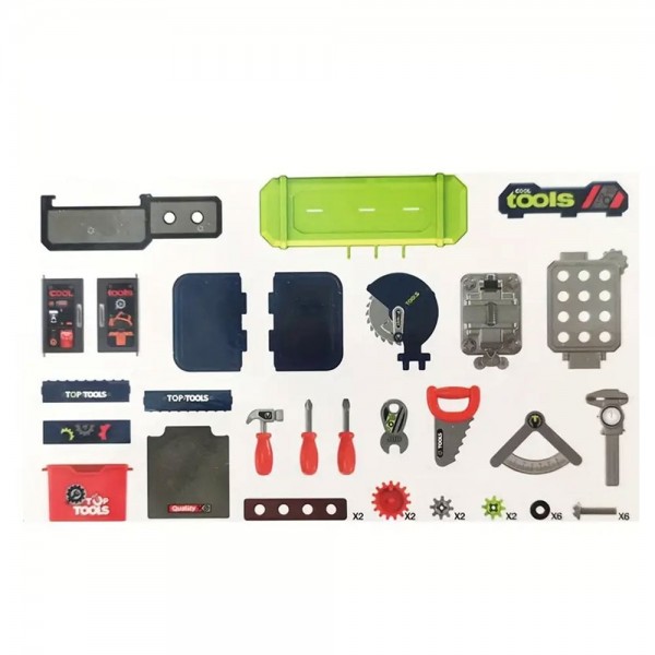 Banc de lucru jucarie Rovo 102A, cu unelte si accesorii, 42 piese (102A) Banc de lucru jucarie Rovo 102A, cu unelte si accesorii, 42 piese (102A)