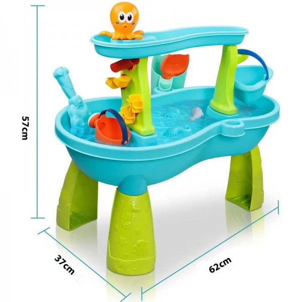 Masuta de joaca Rovo HG-1219 pentru apa si nisip, accesorii incluse (HG-1219)