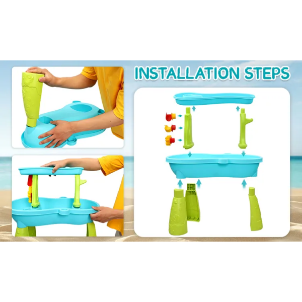 Masuta de joaca Rovo HG-1219 pentru apa si nisip, accesorii incluse (HG-1219)