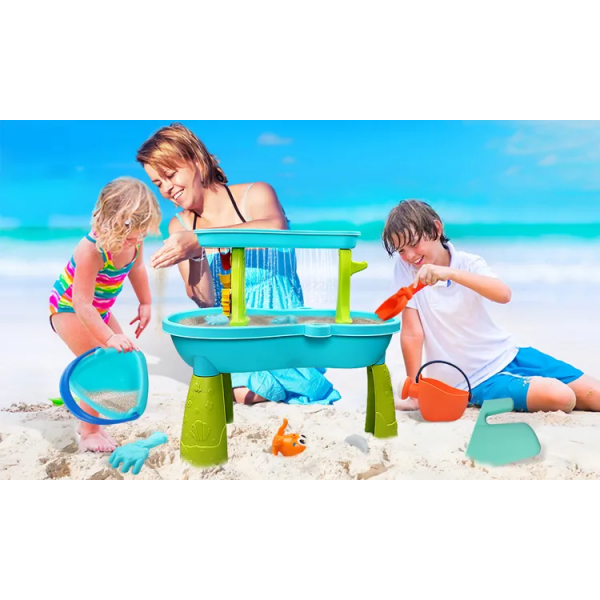 Masuta de joaca Rovo HG-1219 pentru apa si nisip, accesorii incluse (HG-1219)