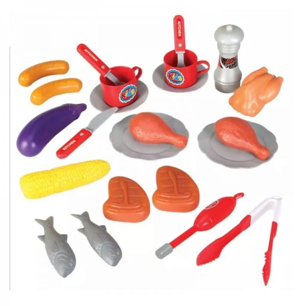 BBQ Grill Gratar jucarie Rovo 901A, lumini si sunete, 22 piese (008-901A) BBQ Grill Gratar jucarie Rovo 901A, lumini si sunete, 22 piese (008-901A)