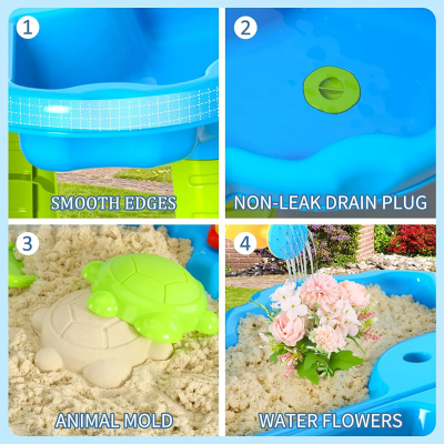 Masuta de joaca Rovo J9125 pentru apa si nisip, accesorii incluse (J9125)