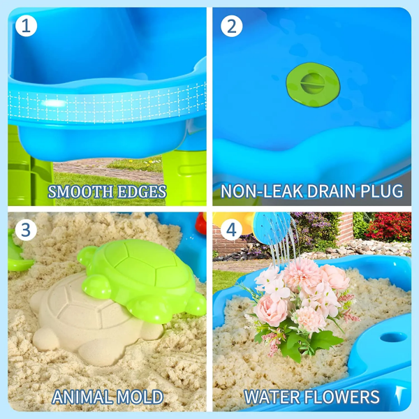 Masuta de joaca Rovo J9125 pentru apa si nisip, accesorii incluse (J9125)