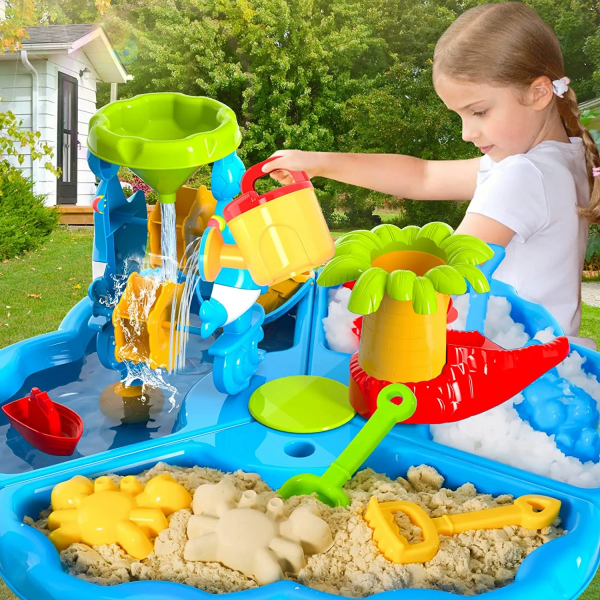 Masuta de joaca Rovo J9125 pentru apa si nisip, accesorii incluse (J9125)