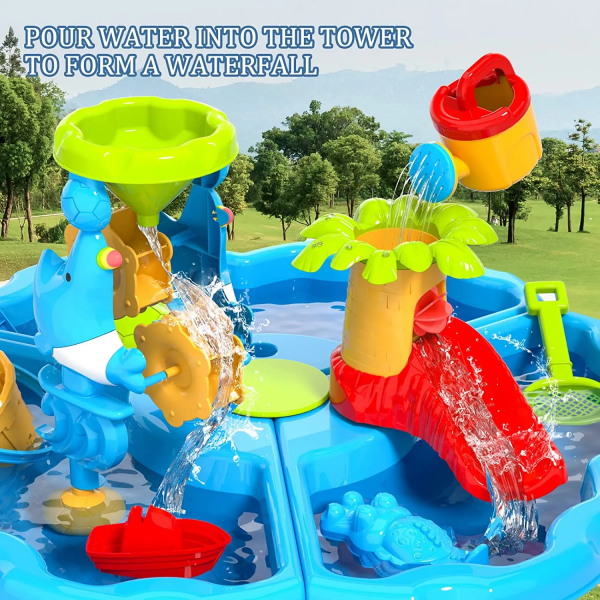 Masuta de joaca Rovo J9125 pentru apa si nisip, accesorii incluse (J9125)