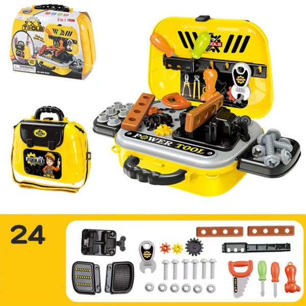 Trusa scule jucarie Rovo 916, cu unelte si accesorii, 24 piese (008-916)