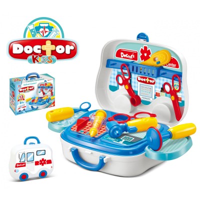 Set de joaca doctor Rovo 918, trusa de doctor, 13 piese (008-918)