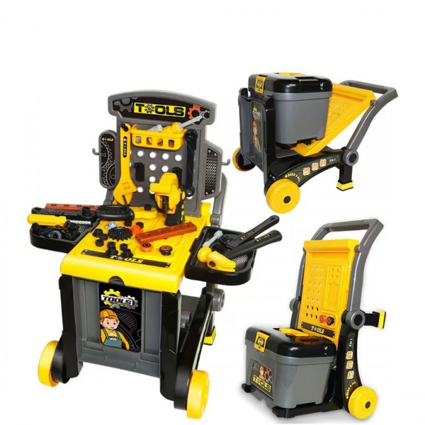 Banc de lucru jucarie Rovo 928, cu unelte si accesorii, 45 piese (008-928) Banc de lucru jucarie Rovo 928, cu unelte si accesorii, 45 piese (008-928)