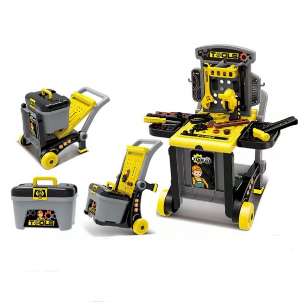 Banc de lucru jucarie Rovo 928, cu unelte si accesorii, 45 piese (008-928) Banc de lucru jucarie Rovo 928, cu unelte si accesorii, 45 piese (008-928)
