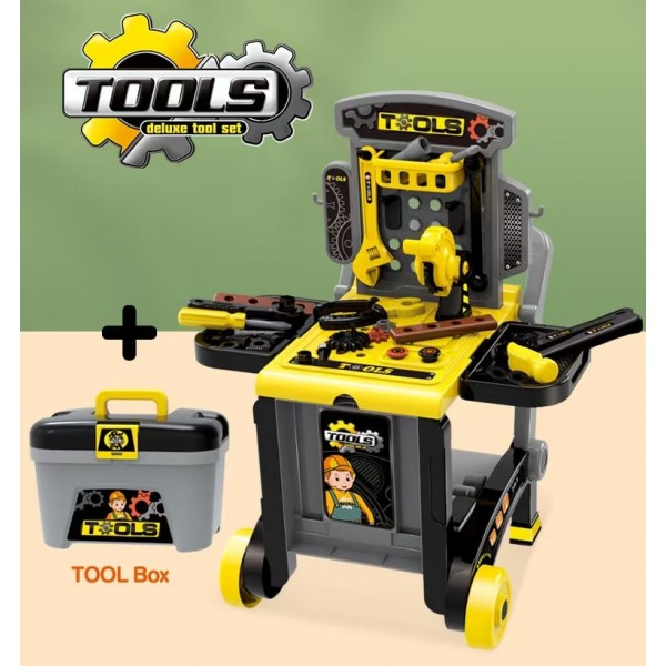 Banc de lucru jucarie Rovo 928, cu unelte si accesorii, 45 piese (008-928) Banc de lucru jucarie Rovo 928, cu unelte si accesorii, 45 piese (008-928)