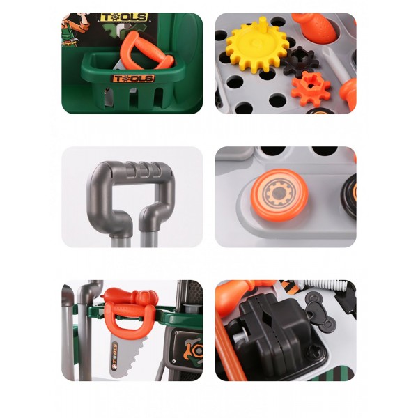 Banc de lucru jucarie Rovo 952, cu unelte si accesorii, 35 piese (008-952) Banc de lucru jucarie Rovo 952, cu unelte si accesorii, 35 piese (008-952)