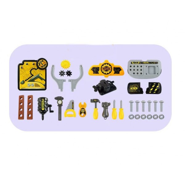 Banc de lucru jucarie Rovo 982, cu unelte si accesorii, 33 piese (008-982) Banc de lucru jucarie Rovo 982, cu unelte si accesorii, 33 piese (008-982)