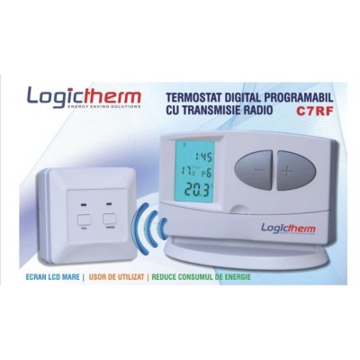 Termostat de ambient fara fir Logictherm C7RF programabil (WAT 130)