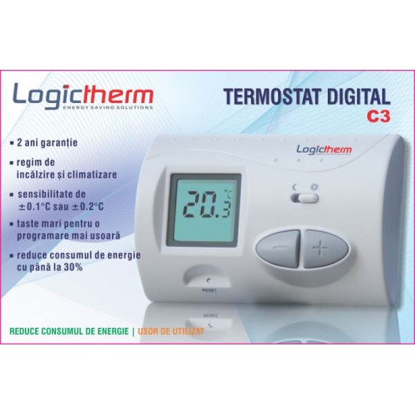 Termostat de ambient cu fir Logictherm C3 (WAT 127)