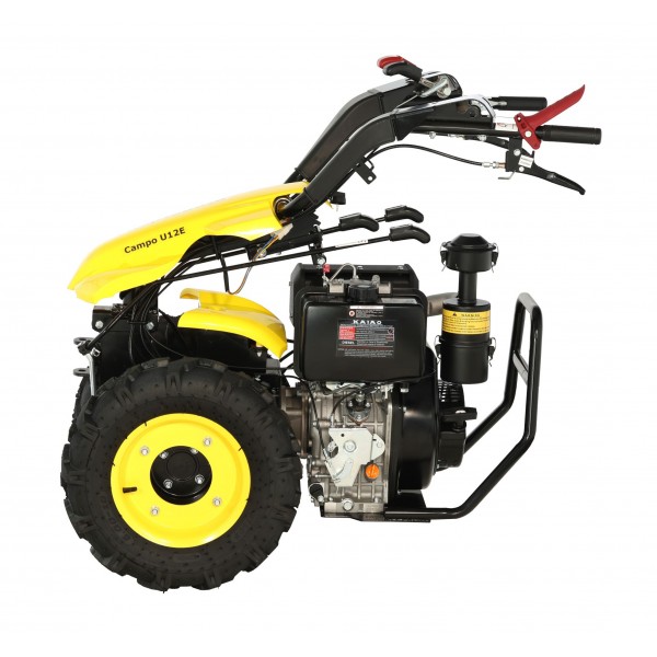 Motocultor multifunctional ProGARDEN Campo U12E 12CP, diesel, pornire electrica, 3+2 viteze, reductor (5130000019)