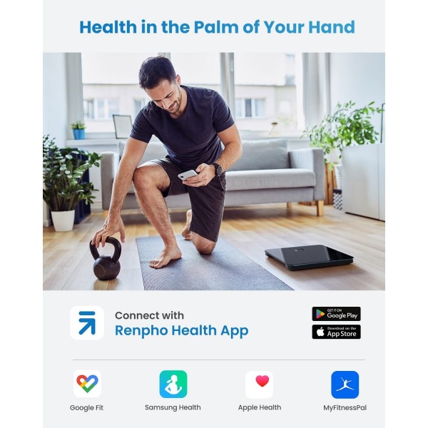 Cantar de baie Smart Renpho WBE28, Wifi, Bluetooth, Maxim 180Kg, 13 masuratori, BMI, Compatibil cu Samsung Health, Apple Health, Google Fit and Fitbit sync (PUK-ES-WBE28-BK) Cantar de baie Smart Renpho WBE28, Wifi, Bluetooth, Maxim 180Kg, 13 masuratori, BMI, Compatibil cu Samsung Health, Apple Health, Google Fit and Fitbit sync (PUK-ES-WBE28-BK)