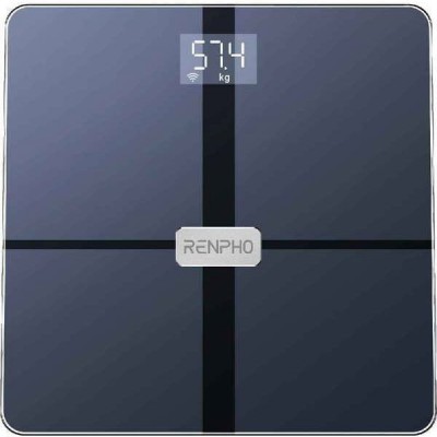 Cantar de baie Smart Renpho WBE28, Wifi, Bluetooth, Maxim 180Kg, 13 masuratori, BMI, Compatibil cu Samsung Health, Apple Health, Google Fit and Fitbit sync (PUK-ES-WBE28-BK)