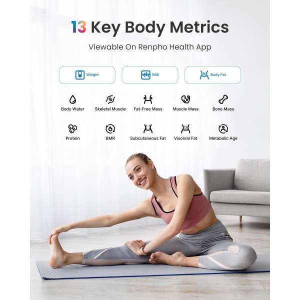 Cantar smart RENPHO R-A017 – Bluetooth, 13 masuratori corporale, LED display si lumini ambientale, cantar inteligent pentru corp 180 kg (R-A017) Cantar smart RENPHO R-A017 – Bluetooth, 13 masuratori corporale, LED display si lumini ambientale, cantar inteligent pentru corp 180 kg (R-A017)