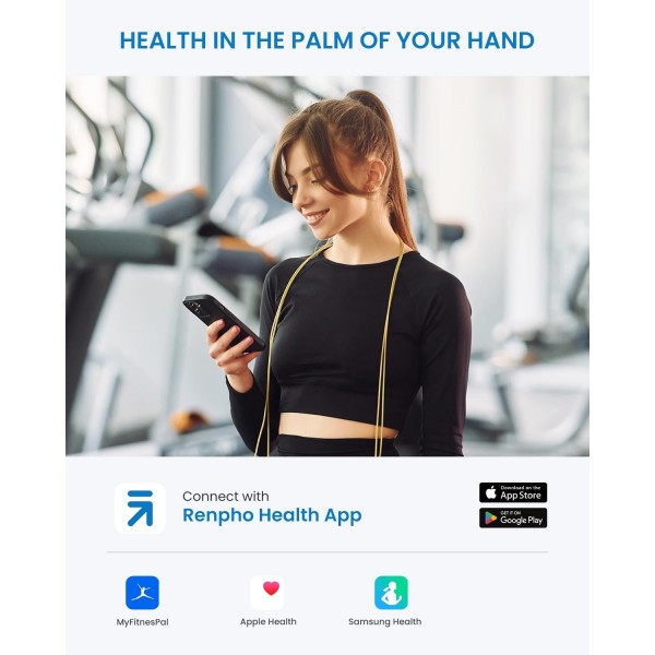 Cantar SMART Digital RENPHO R-A020 – Body Composition, Alimentare Solara, Greutate, Grasime Corporala, Muschi, Oase, Bluetooth, Apple Health, Fitbit, Samsung Health (R-A020) Cantar SMART Digital RENPHO R-A020 – Body Composition, Alimentare Solara, Greutate, Grasime Corporala, Muschi, Oase, Bluetooth, Apple Health, Fitbit, Samsung Health (R-A020)