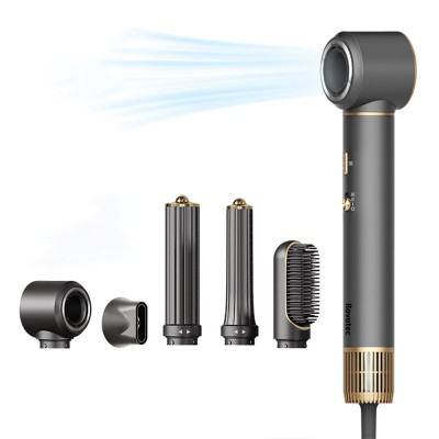 Ondulator Multistyler Rovotec 802A, 5 in 1, Tehnologie Coanda, Uscator Profesional, 1300 W, 3 Trepte de viteza, 4 Trepte de temperatura (802A)