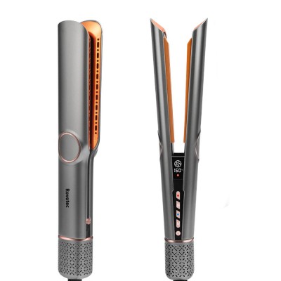 Aparat de indreptat parul cu aer cald 2 in 1 Rovotec HS-906, 1300W, Uscare si Indreptare Simultana, Ioni Negativi, Temperatura reglabila, Uscator, Indreptare par umed, Indreptare par uscat (HS-906)